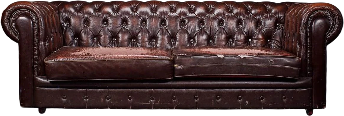 Chesterfield leather sofa restoration preview